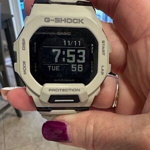 Casio G-Shock Black and White Digital Smartwatch